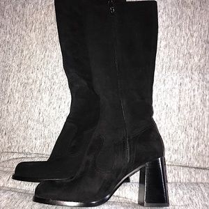 Marc Jacobs Knee High Black Suede Boots